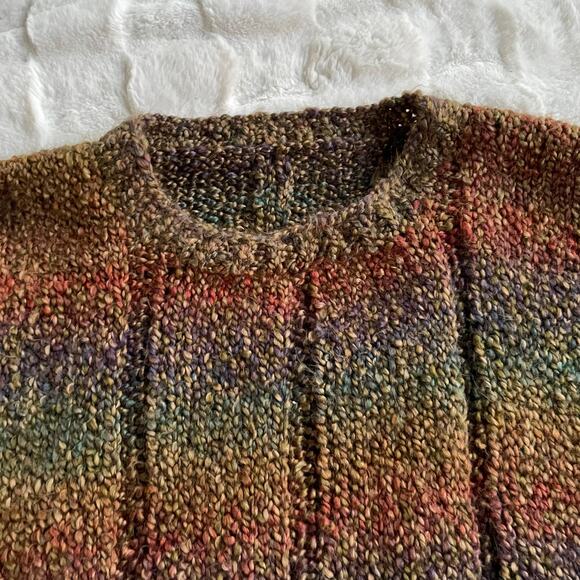 🔥Handmade Ombré Chunky Knit Boho Cottage Fairy Grunge Soft Sweater Unisex 1/2X - Picture 6 of 13